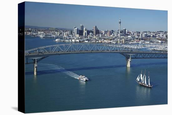 Spirit of New Zealand Tall Ship, Passenger Ferry, Auckland, North Island, New Zealand-David Wall-Premier Image Canvas