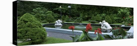 Spit and Spat Statues in Fountain, Saratoga Springs, New York, USA-null-Premier Image Canvas