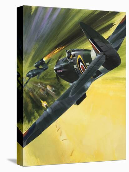 Spitfire and Doodle Bug-Wilf Hardy-Premier Image Canvas