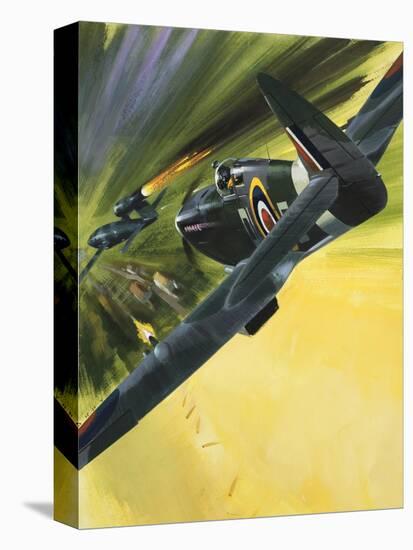 Spitfire and Doodle Bug-Wilf Hardy-Premier Image Canvas