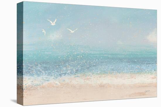 Splatter Beach I Neutral-James Wiens-Stretched Canvas