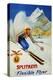 Splitkein Flexible Flyer Skis Advertisement Poster-Marian E. Williams-Premier Image Canvas