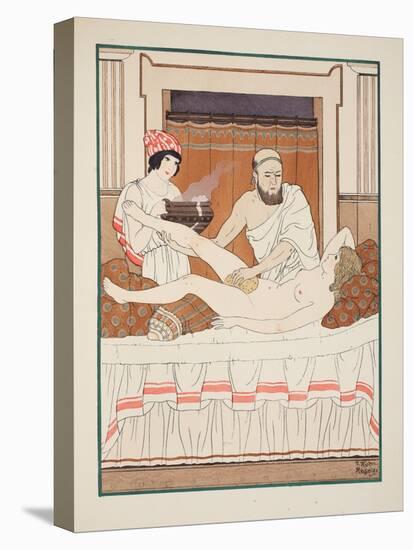 Sponge Bath, Illustration from 'The Works of Hippocrates', 1934 (Colour Litho)-Joseph Kuhn-Regnier-Premier Image Canvas