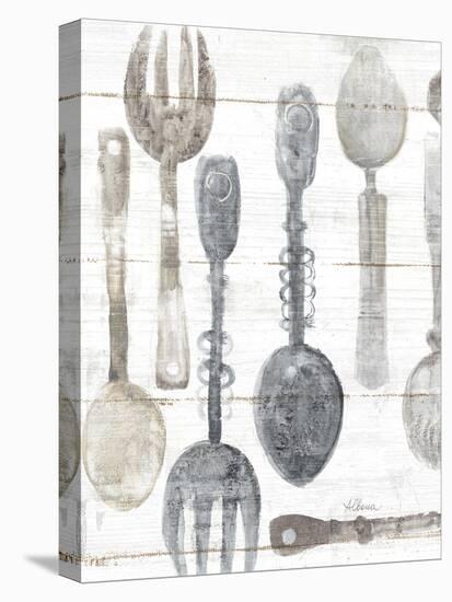 Spoons and Forks II Neutral-Albena Hristova-Stretched Canvas