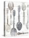 Spoons and Forks II Neutral-Albena Hristova-Stretched Canvas