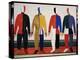 Sportifs (Sportsmen). Qatre Hommes Portrant Des Tenues De Sport Tres Colorees. Peinture De Kasimir-Kazimir Severinovich Malevich-Premier Image Canvas