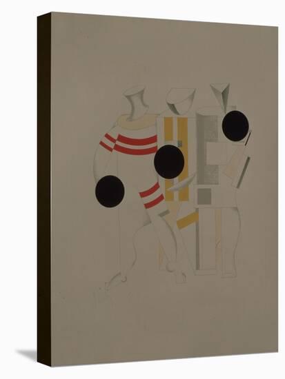 Sportsmen, Figurine for the Opera Victory over the Sun by A. Kruchenykh, 1920-1921-El Lissitzky-Premier Image Canvas