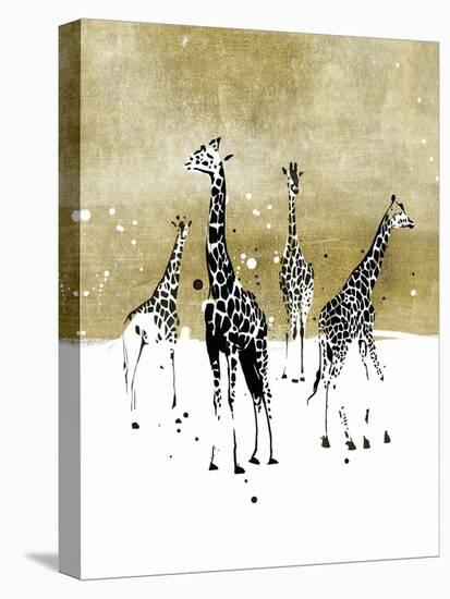 Spotted Giraffe I-Annie Warren-Stretched Canvas