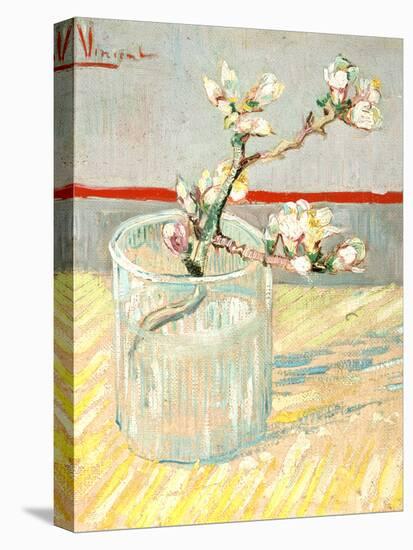 Sprig of Flowering Almond Blossom in a Glass, 1888-Vincent van Gogh-Premier Image Canvas