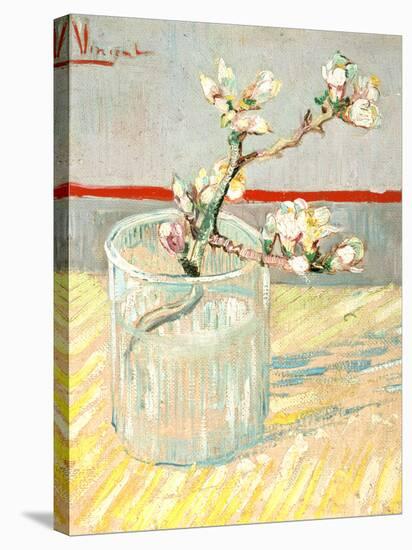Sprig of Flowering Almond Blossom in a Glass, 1888-Vincent van Gogh-Premier Image Canvas
