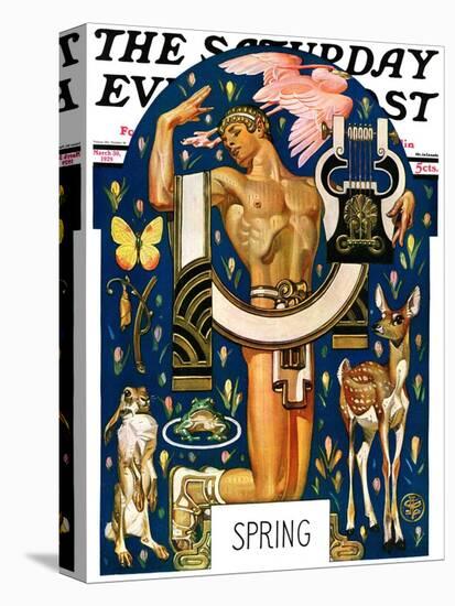 "Spring 1929," Saturday Evening Post Cover, March 30, 1929-Joseph Christian Leyendecker-Premier Image Canvas