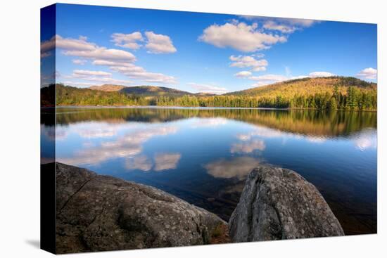 Spring Afternoon on Upper Sargent Pond, Adirondack Park, New York State, USA-null-Premier Image Canvas