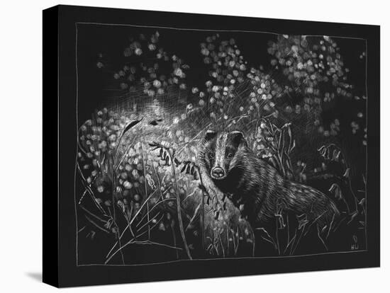 Spring Badger, 2023, (Etching)-Helen White-Premier Image Canvas