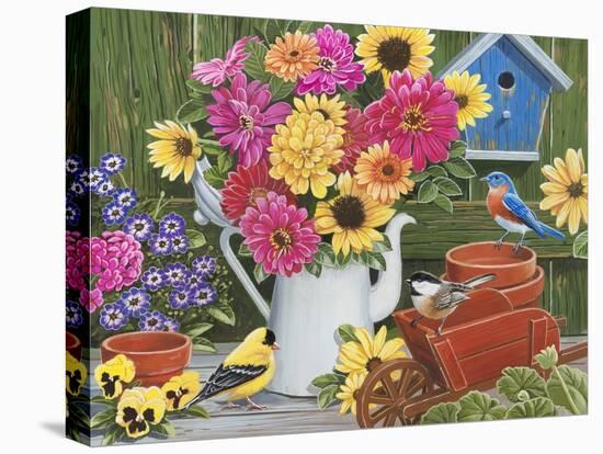 Spring Bouquet with Birds-William Vanderdasson-Premier Image Canvas