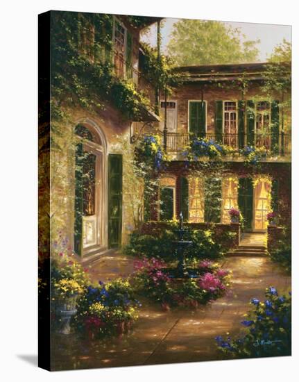 Spring Courtyard II-J^ Martin-Stretched Canvas