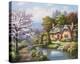 Spring Creek Cottage-Sung Kim-Stretched Canvas