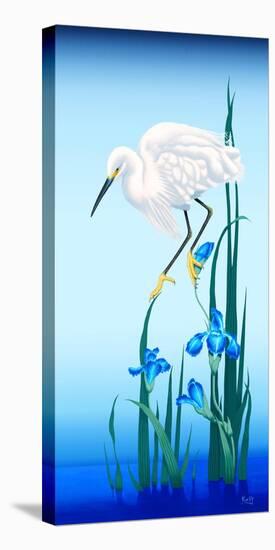 Spring Egret-Gerard Kelly-Stretched Canvas