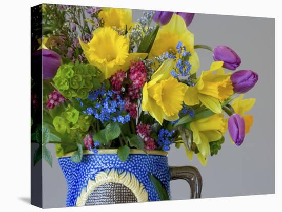 Spring Flower Bouquet in Vase-Don Paulson-Premier Image Canvas