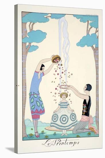 Spring, from 'Falbalas and Fanfreluches, Almanach des Modes Présentes, Passées et Futures', 1926-Georges Barbier-Premier Image Canvas