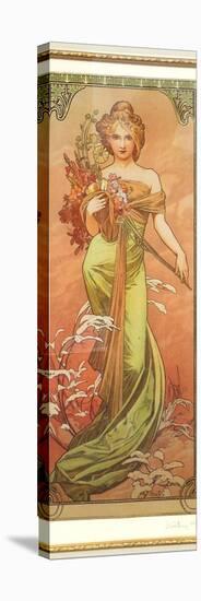 Spring (From the Series Les Saison)-Alphonse Mucha-Premier Image Canvas