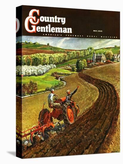"Spring Plowing," Country Gentleman Cover, May 1, 1945-Peter Helck-Premier Image Canvas