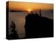 Spring Sunrise Silhouettes Edwards Island and Scoville Point on Lake Superior-Mark Carlson-Premier Image Canvas