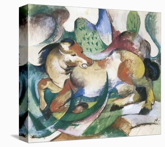 Springendes Pferd-Franz Marc-Stretched Canvas