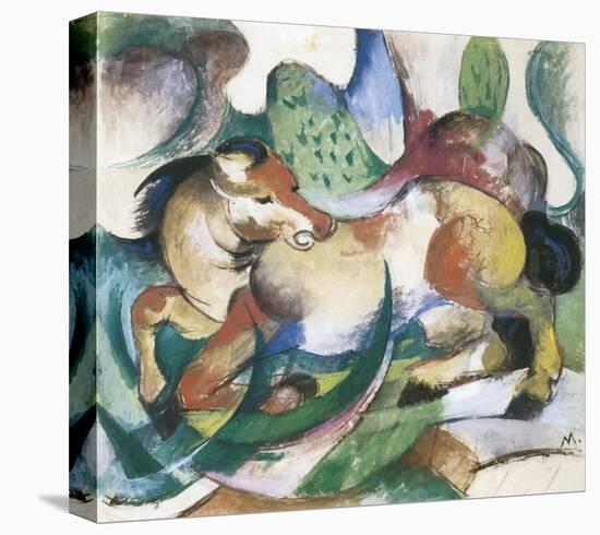 Springendes Pferd-Franz Marc-Stretched Canvas