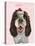 Springer Spaniel with Cupcake-Fab Funky-Stretched Canvas