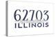 Springfield, Illinois - 62703 Zip Code (Blue)-Lantern Press-Stretched Canvas