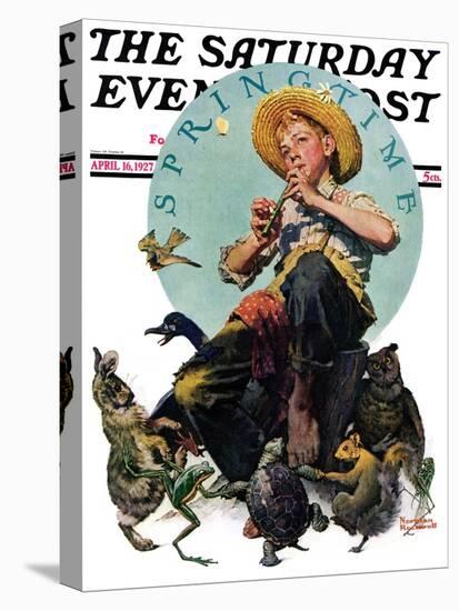 "Springtime, 1927" Saturday Evening Post Cover, April 16,1927-Norman Rockwell-Premier Image Canvas