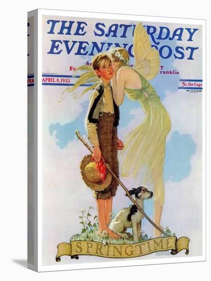"Springtime, 1933" Saturday Evening Post Cover, April 8,1933-Norman Rockwell-Premier Image Canvas