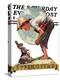 "Springtime, 1935 boy with bunny" Saturday Evening Post Cover, April 27,1935-Norman Rockwell-Premier Image Canvas