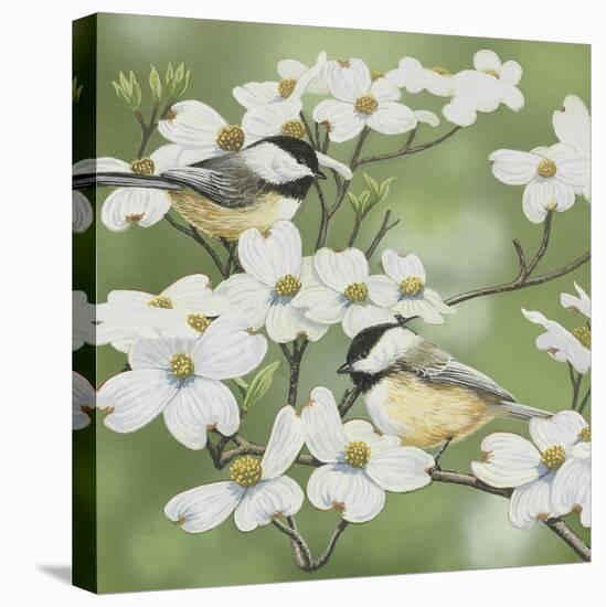 Springtime and Chickadees-William Vanderdasson-Premier Image Canvas