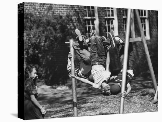 Springtime in Clarksville, While School Kids Playing During Recesses-Yale Joel-Premier Image Canvas