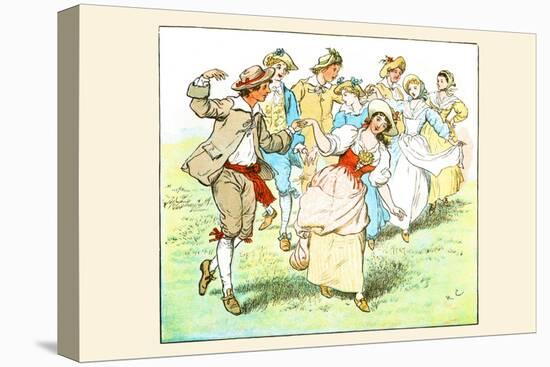 Square Dance-Randolph Caldecott-Stretched Canvas