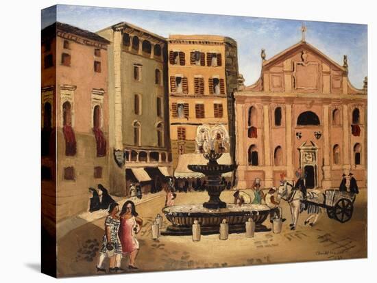 Square in Rome, 1925-Christopher Wood-Premier Image Canvas