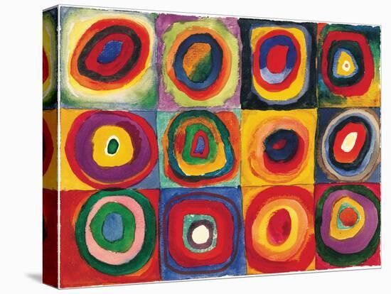 Squares with Concentric Circ-Wassily Kandinsky-Stretched Canvas
