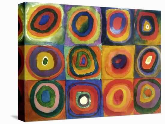 Squares with Concentric Circles-Wassily Kandinsky-Stretched Canvas