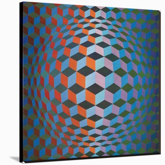 Squares-Victor Vasarely-Stretched Canvas
