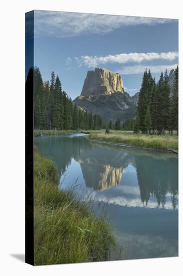 Squaretop Mountain reflected in Green River, Bridger Wilderness, Wind River Range, Wyoming.-Alan Majchrowicz-Premier Image Canvas