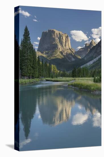 Squaretop Mountain reflected in Green River Bridger Wilderness, Wind River Range, Wyoming.-Alan Majchrowicz-Premier Image Canvas