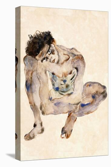Squatting-Egon Schiele-Premier Image Canvas