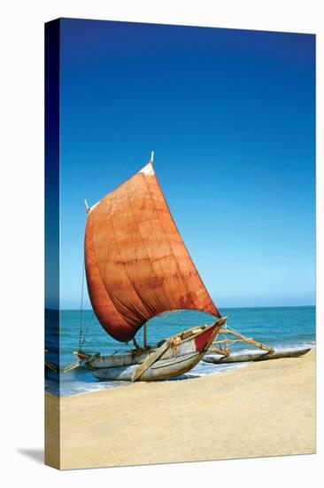 Sri Lanka Fishing Boat-Charles Bowman-Premier Image Canvas