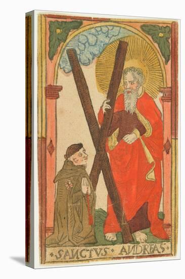 St. Andrew with a Monk, C.1500-null-Premier Image Canvas