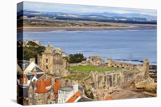 St. Andrews Castle and West Sands from St. Rules Tower at St. Andrews Cathedral-Mark Sunderland-Premier Image Canvas