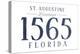 St. Augustine, Florida - Established Date (Blue)-Lantern Press-Stretched Canvas