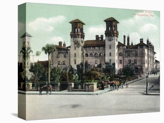 St. Augustine, Florida - Exterior View of Alcazar Hotel-Lantern Press-Stretched Canvas