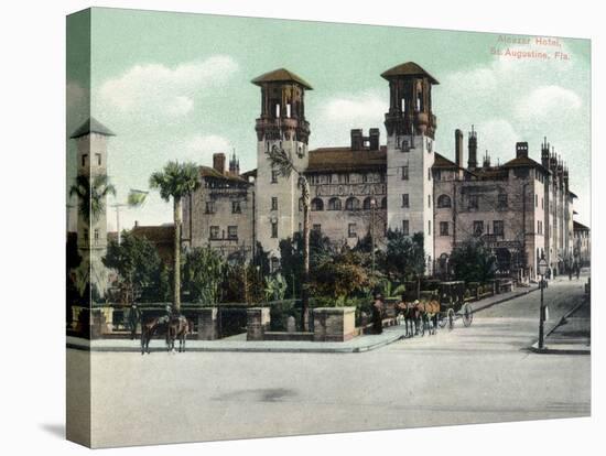 St. Augustine, Florida - Exterior View of Alcazar Hotel-Lantern Press-Stretched Canvas