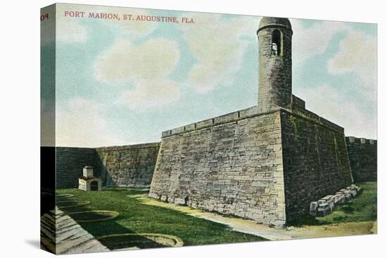 St. Augustine, Florida - Fort Marion Scene-Lantern Press-Stretched Canvas